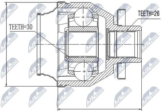 Joint Kit, drive shaft NPW-VW-014 - image 2