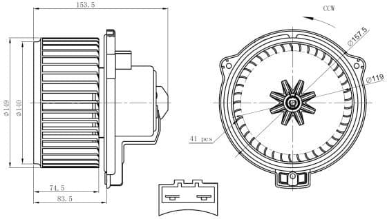 Interior Blower EASY FIT 34304