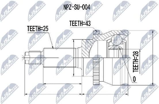 Joint Kit, drive shaft NPZ-SU-004