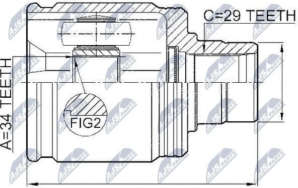 Joint Kit, drive shaft NPW-HD-017 - image 2