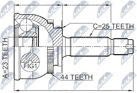 Joint Kit, drive shaft NPZ-HY-549