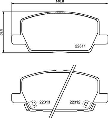 Brake Pad Set, disc brake PRIME LINE P07012