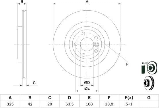 Brake Disc 0986479E61