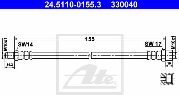 Brake Hose 24.5110-0155.3