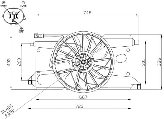 Fan, engine cooling 47961