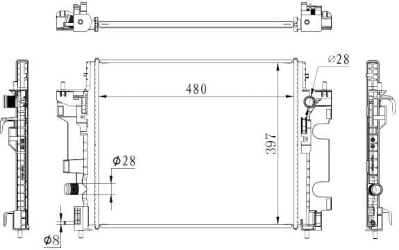 Radiator, engine cooling 59274