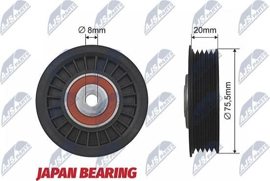 Tensioner Pulley, V-ribbed belt RNK-AU-010