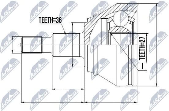 Joint Kit, drive shaft NPZ-VW-028