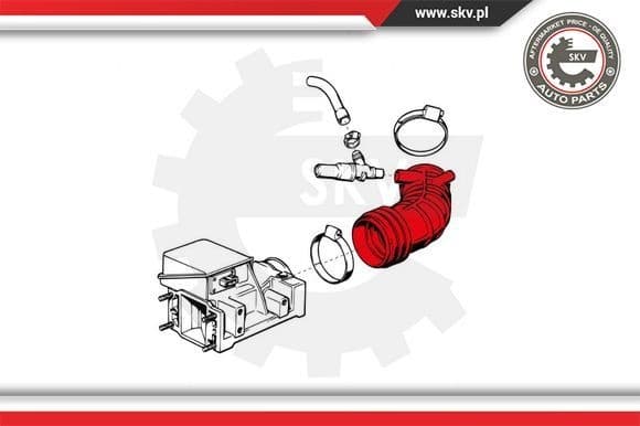 Intake Hose, air filter 24SKV478