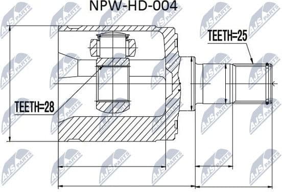 Joint Kit, drive shaft NPW-HD-004 - image 2