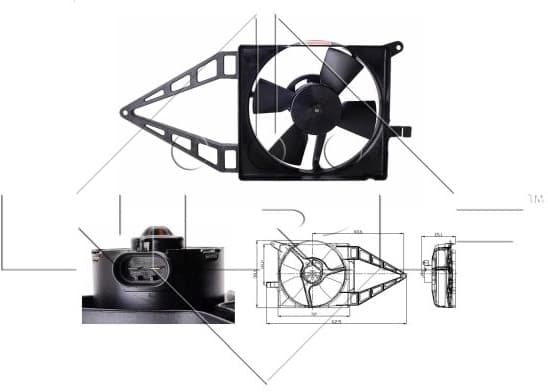 Fan, engine cooling 47020