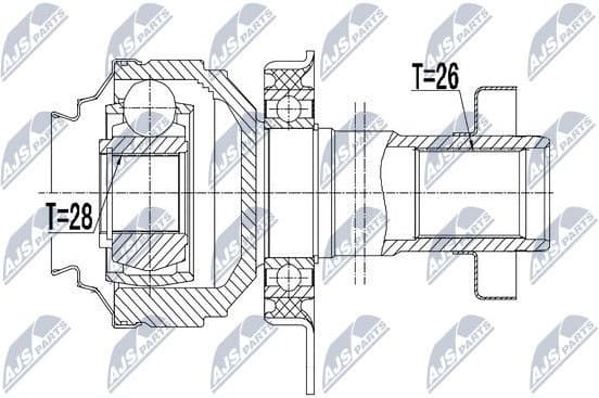 Joint Kit, drive shaft NPW-VW-051 - image 3