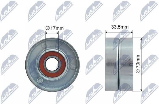 Tensioner Pulley, V-ribbed belt RNK-AR-003