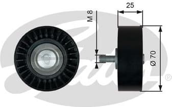 Deflection/Guide Pulley, V-ribbed belt DriveAlign™ T36768