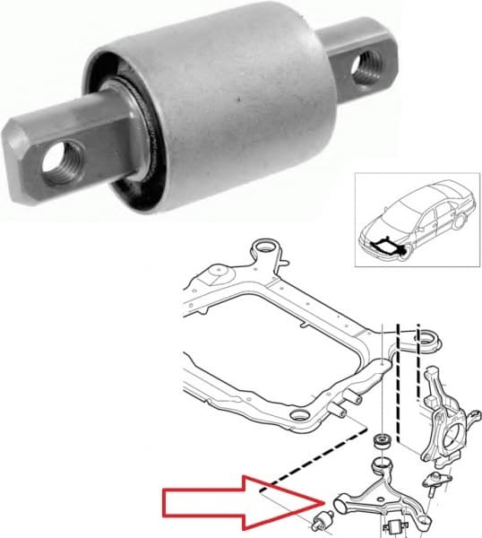 Silentblock front axle 43213 01