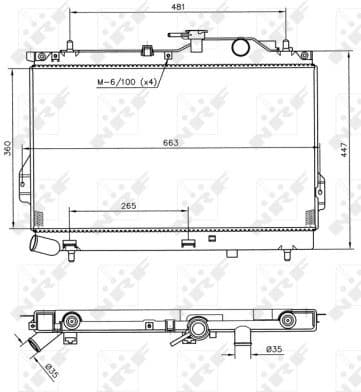 Radiator, engine cooling 53364