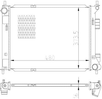 Radiator, engine cooling 59315