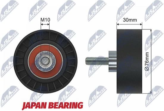 Deflection/Guide Pulley, V-ribbed belt RNK-FR-027