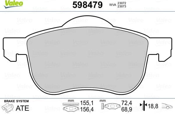 Brake Pad Set, disc brake 598479
