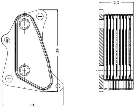 Oil Cooler, engine oil 31823 - image 5