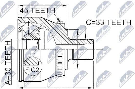 Joint Kit, drive shaft NPZ-VW-008