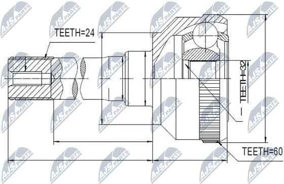 Joint Kit, drive shaft NPZ-LR-011