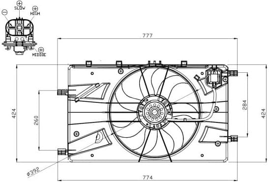 Fan, engine cooling 47878