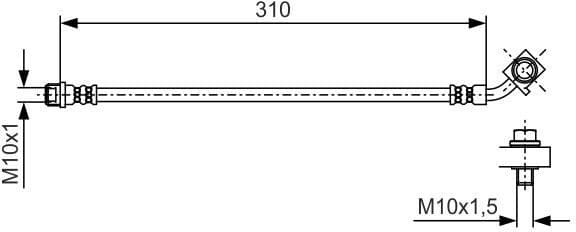 Brake Hose 1 987 481 B25 - image 5