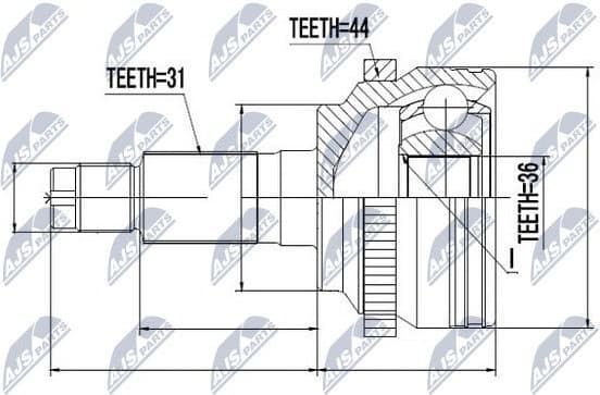 Joint Kit, drive shaft NPZ-MZ-053
