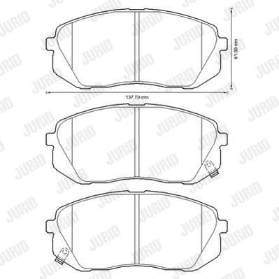 Brake Pad Set, disc brake 572612J