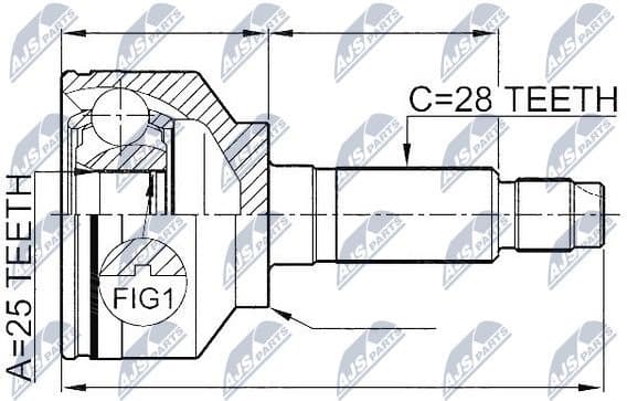 Joint Kit, drive shaft NPZ-KA-349
