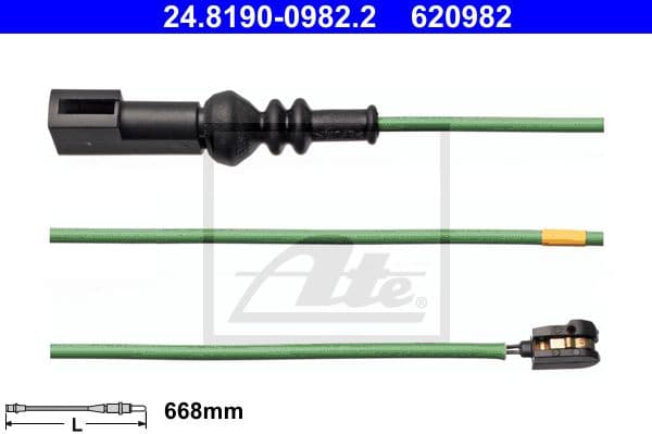 Warning Contact, brake pad wear 24819009822