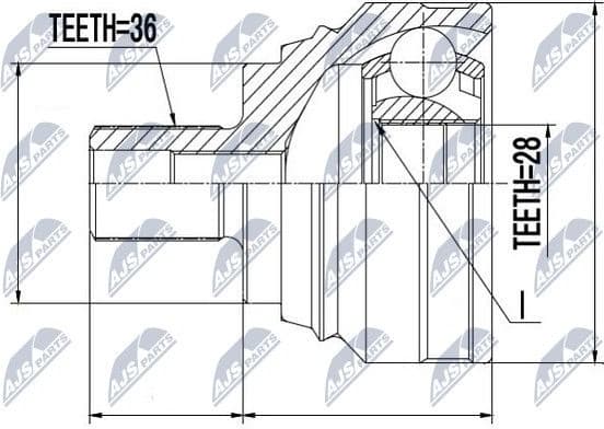 CV joint outer NPZ-VW-040