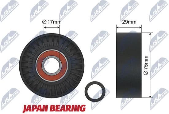 Deflection/Guide Pulley, V-ribbed belt RNK-VW-019