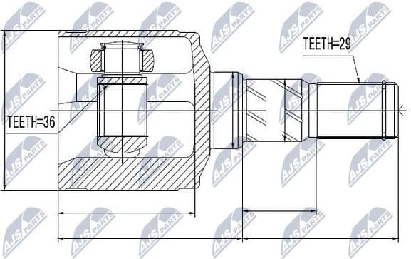 Joint Kit, drive shaft NPW-CH-025 - image 7