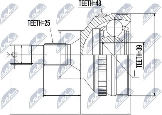 Joint Kit, drive shaft NPZ-CT-007 - image 2