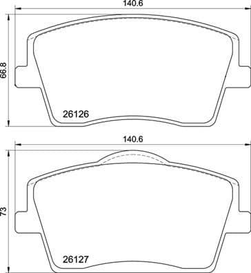 Brake Pad Set, disc brake PRIME LINE P86031