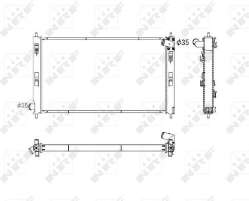 Radiator, engine cooling 53753