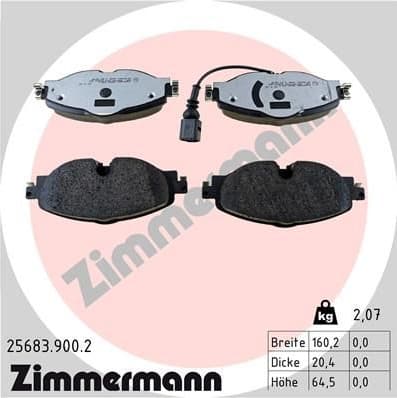 Brake Pad Set, disc brake rd:z 25683.900.2