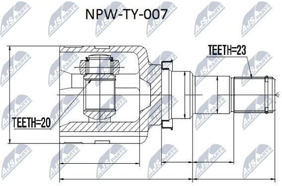 Joint Kit, drive shaft NPW-TY-007 - image 2