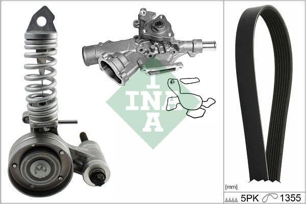 Water Pump + V-ribbed Belt Kit 529 0297 30