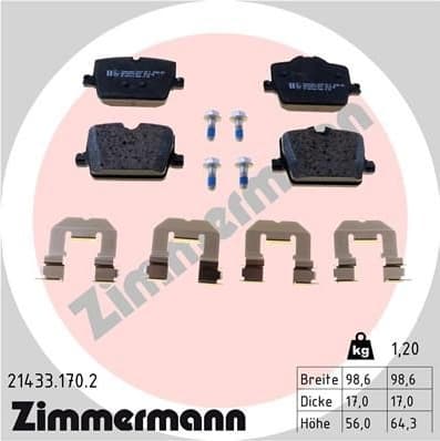 Brake Pad Set, disc brake 21433.170.2