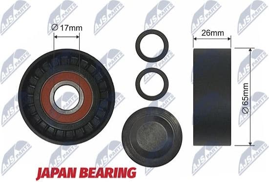 Deflection/Guide Pulley, V-ribbed belt RNK-AU-011