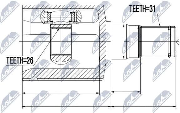 Joint Kit, drive shaft NPW-FR-065 - image 2