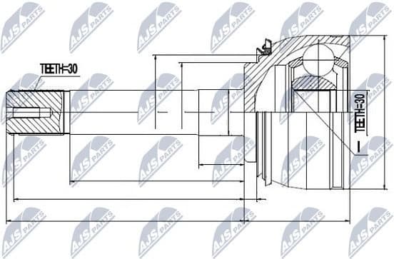 Joint Kit, drive shaft NPZ-TY-018 - image 2
