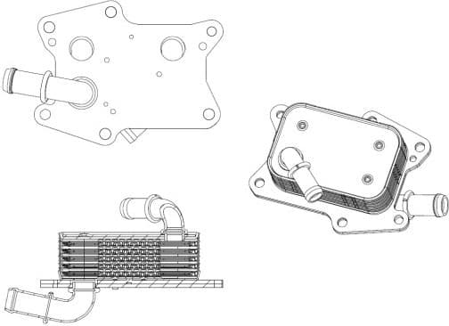 Oil Cooler, engine oil 31830