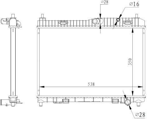 Radiator, engine cooling 59317