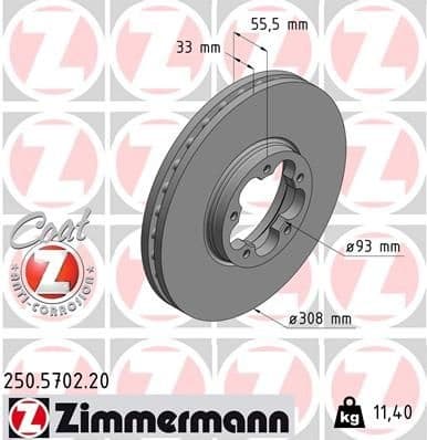 Brake Disc COAT Z 250.5702.20