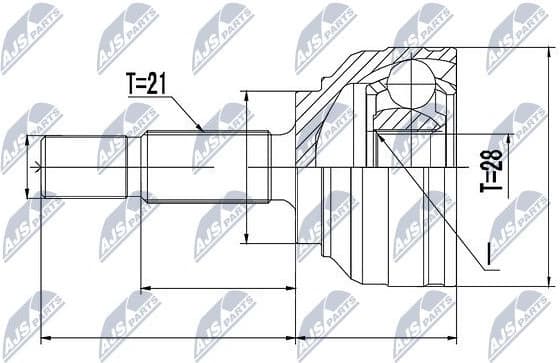 Joint Kit, drive shaft NPZ-RE-054 - image 2