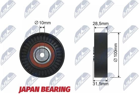 Deflection/Guide Pulley, V-ribbed belt RNK-AR-007